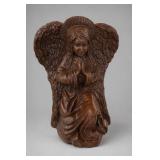 Carved Praying Angel Relief Plaque