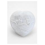 White Cherub Heart-Shaped Trinket Box