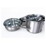 Stainless Steel Pots, Pans & Lids Set