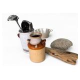 Two-Tone Stoneware Milk Crock Jug