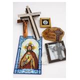 Religious Crosses, Plaques & Figurines Set
