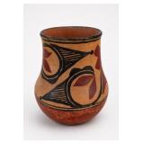 Polychrome Pottery Olla Jar With Geometric Design