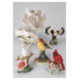 Decorative Figurine Group, Birds & Floral
