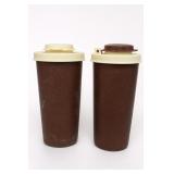Tupperware Brown SALT PEPPER SHAKERS