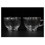 Dorothy Thorpe Silver Band Sugar & Creamer Set