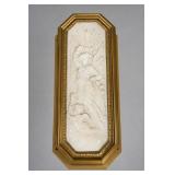 Homco Dart 7410 Angel Cherub Wall Plaque PAIR