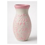 Pink Talavera-Style Filigree Vase