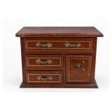 Wooden Jewelry Box With Drawers