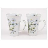 Konitz Daisies Floral Mug Pair