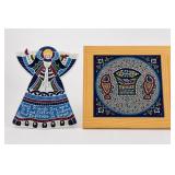 J. Duban Designs Handcrafted Decorative Tile Pair