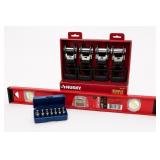 Husky 4-Piece Ratchet Straps & Craftsman Level