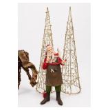 Santa Claus Figurine With Rocking Horse