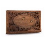 Carved Wooden Floral Trinket Box