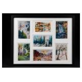 Joyce Myers Signed Watercolor Art Collage