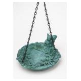 Hanging Frog Birdbath With Chain