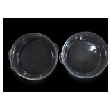 Pyrex Clear Glass Pie Plates, Pair