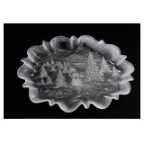 Mikasa Christmas Story Frosted Glass Platter