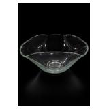 Indiana Glass Clear Wavy Square Serving Bowl