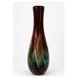 Brown & Green Ceramic Drip Glaze Vase