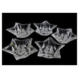 Hazel Atlas Star Glass Candle Holders Set of 5