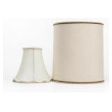 Vintage Drum & Flared Lamp Shades, 2 Pc