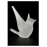 Lalique Frosted Glass Bird Figurine