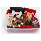 Christmas Holiday Decor Lot With Santa & Snowman