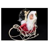 Santa Christmas Ornament In Sleigh