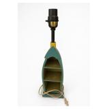 Boat-Shaped Table Lamp With Shelves