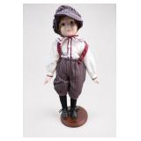 Franklin Mint Porcelain Doll In Boy Costume