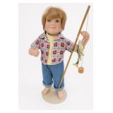 Danbury Mint Andy Fishing Porcelain Doll
