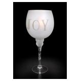 Frosted Glass JOY Stemmed Wine Glass