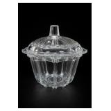 KIG Indonesia Glass Beaded Candy Dish With Lid