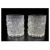 Whitefriars Glacier Pattern Plastic Tumblers, Pair