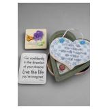 Heart Plaques & Quote Signs, 4-Piece Lot