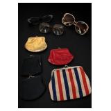 Vintage Coin Purses & Eyeglasses, 8-Piece Lot
