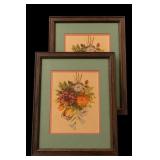Pair Framed Floral Botanical Prints