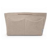 LEXSION Beige Suede Clutch Handbag