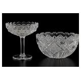 Fostoria American Clear Glass Compote & Bowl Set