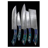 5-Piece Handmade Damascus Steel Knife Set