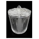Imperial Frosted Faced Lidded Glass Jar
