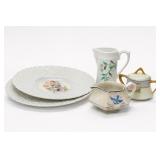 Floral China Plates, Pitchers & Creamers