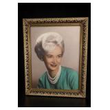 Framed Woman Portrait With Ornate Frame
