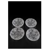 4Pc McKee Hickman Glass Footed Dessert Bowls