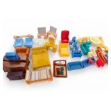 Vintage Plastic Dollhouse Furniture Lot
