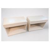 Lane Pair of White Nightstands