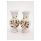Lefton Floral Vases Pair