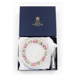 Royal Worcester Floral Plate & Server Set