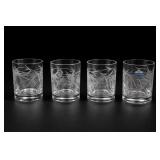 4Pc Duiske Irish Handcut Glass Tumbler Set