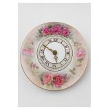 Floral Ceramic Plate Wall Clock